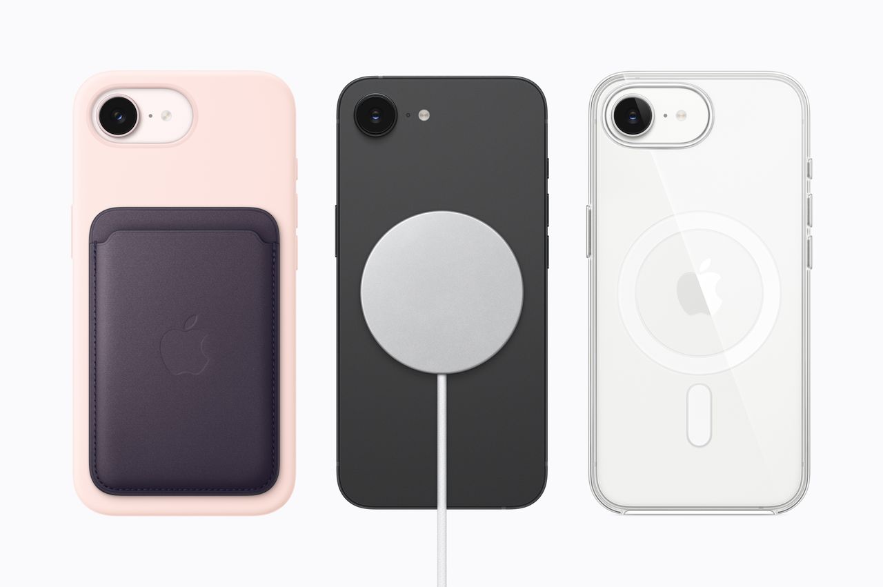 iPhone 17e press images on a white background