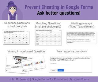 Illustration: Prevent cheating in Google forms- ask better questions!