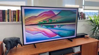 Samsung Frame TV 2022 displaying Georgia O'Keefe artwork 