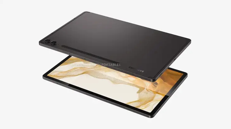 A leaked render of the Samsung Galaxy Tab S9 FE Plus