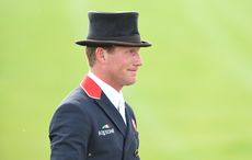 Oliver Townend riding Black Tie GBR during the Dressage phase of The Mitsubishi Motors Badminton Horse Trials at Badminton in Gloucestershire, UK on 6th May 2016