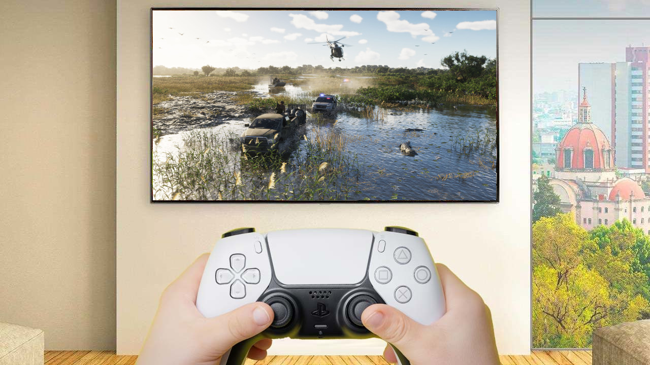 GTA 6 on a TV screen.