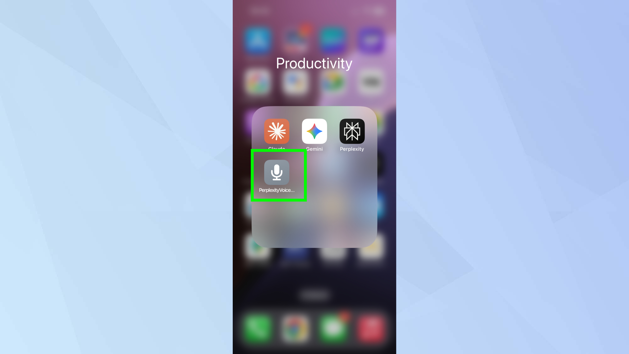 Perplexity voice shortcut