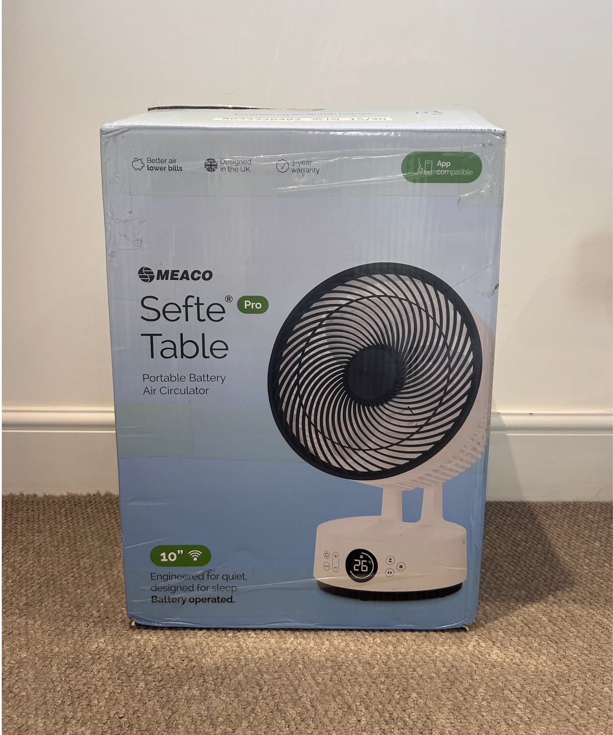 Sefte Pro Table Air Circulator box