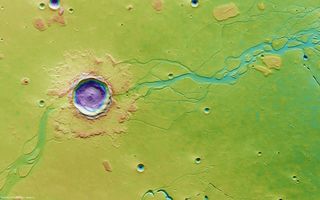 Hephaestus Fossae Crater Impact Flood 