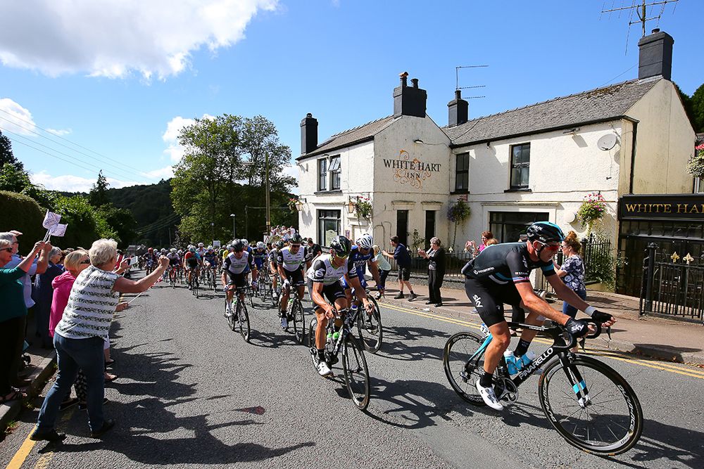 The peloton in action during stage 5 at the Tour of Britain.