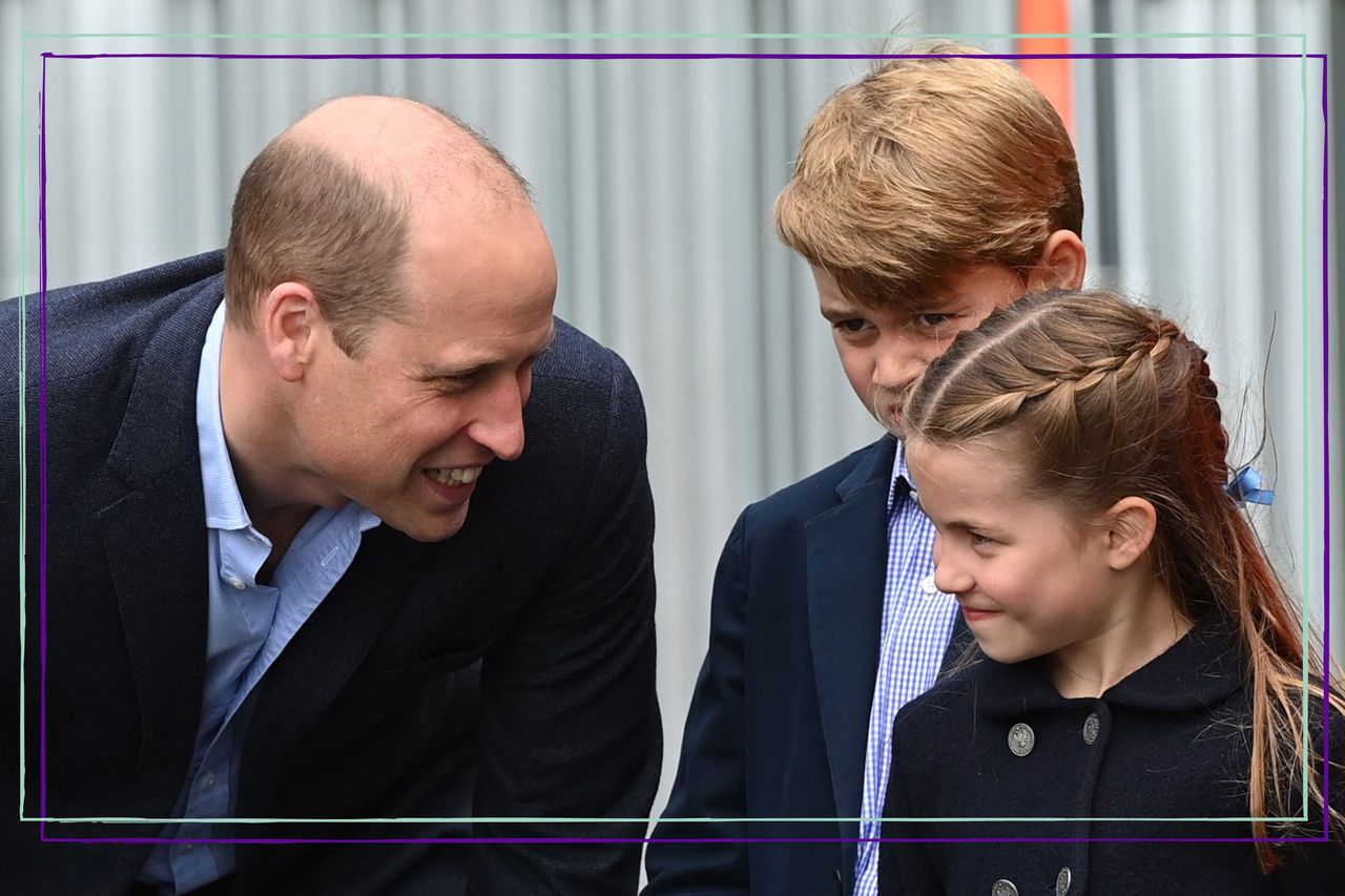 Prince William, Princess Charlotte and Prince George talking to each other