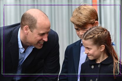 Prince William, Princess Charlotte and Prince George talking to each other