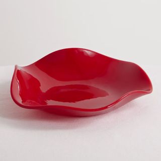 cherry red sculptured plate