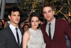 Robert Pattinson, Kristen Stewart, Taylor Lautner - Twilight trio R-Patz, K-Stew and Taylor Lautner to miss VMAs - Breaking Dawn - Robert Pattinson and Kristen Stewart - MTV VMA Awards - Celebrity News - Marie Claire 