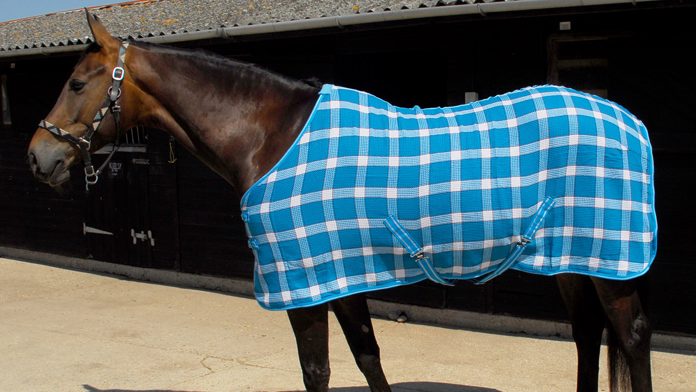 Rhinegold Smart-Tec waffle weave travel rug for horses