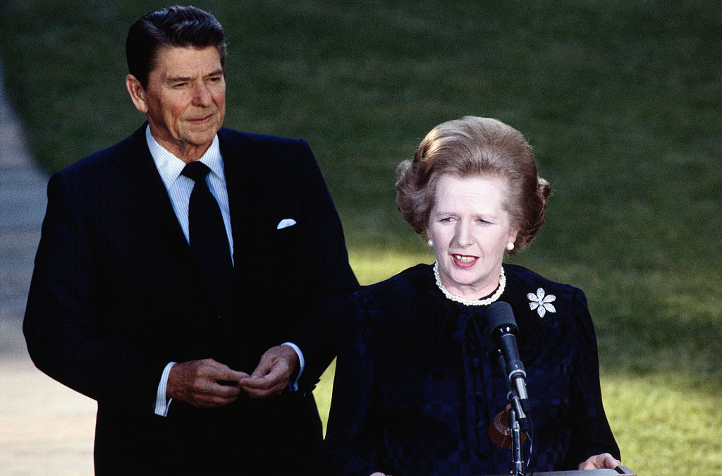 Ronald Reagan with Margaret Thatcher