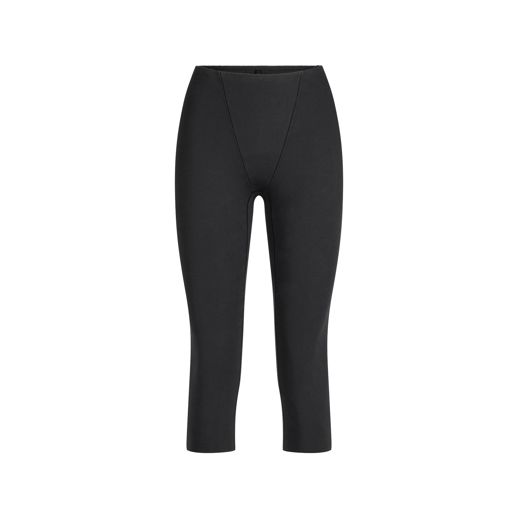 Cotton Shapewear Capri | Soot | Xxs
