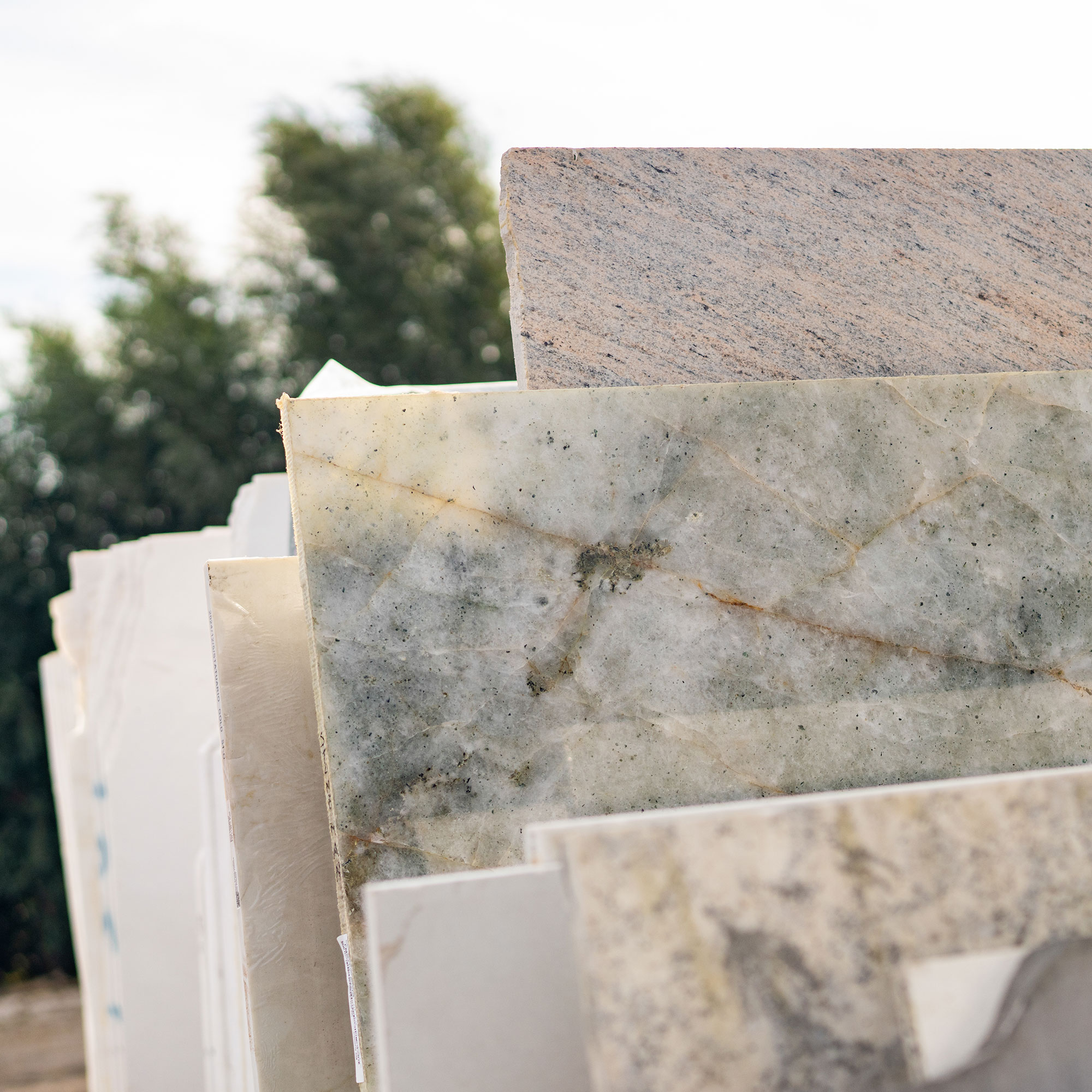 Slabs of marble