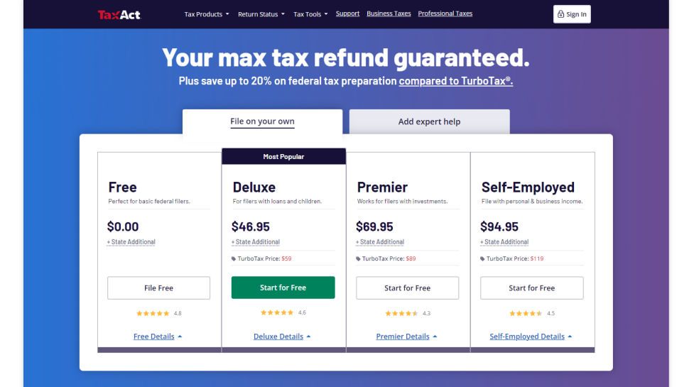 Best tax software of 2024 TechRadar