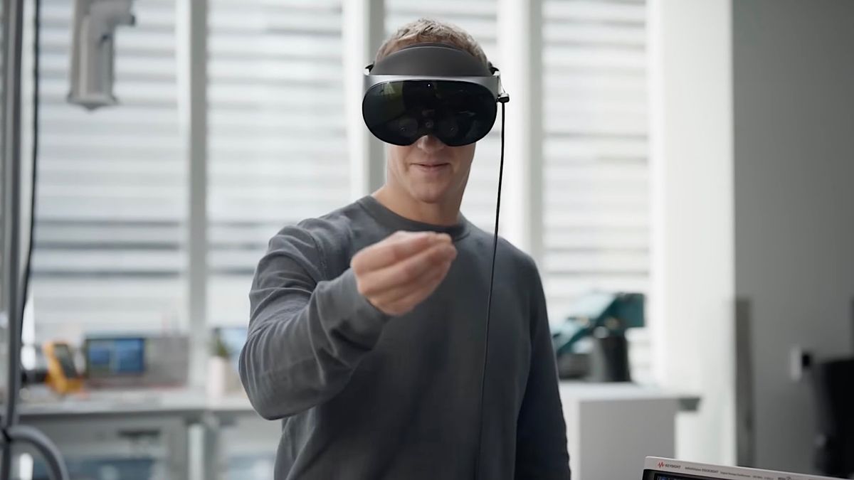 Mark Zuckerberg wearing Quest Pro