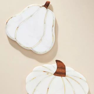 Marble pumpkin coasters from Anthropologie