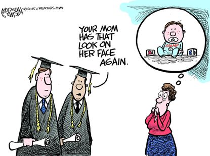 Editorial cartoon U.S. College Debt