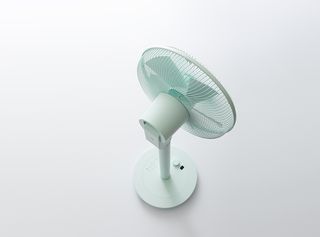 light blue minimalist fan