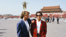 &nbsp;George Michael and Andrew Ridgeley pictured in front of the Forbidden Palace in Tiananmen Square, Peking