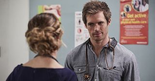 Tori tries to save Nate’s job. Tori Morgan and Nate Cooper in Home and Away.