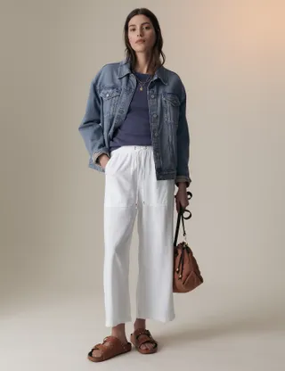 Linen Cropped Trousers