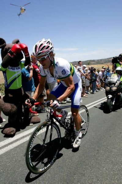 David Kemp (Uni-SA) gained some attention with his attack on the climb.