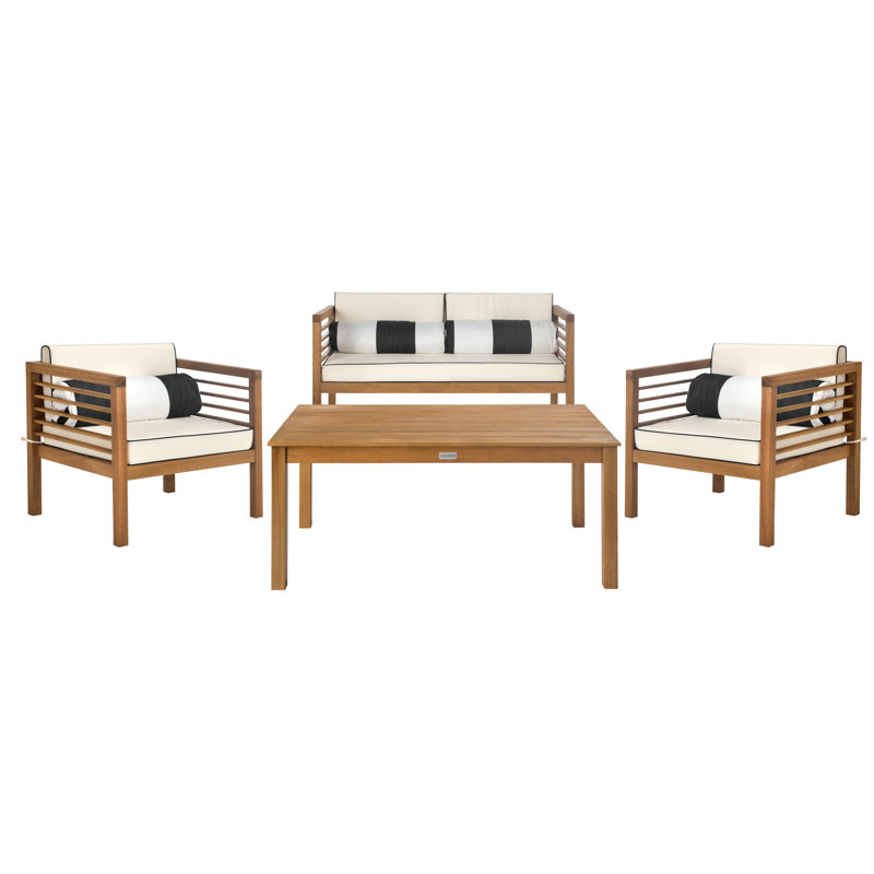 Wade Logan® Arlethe 5 Piece Rattan Sofa Seating Group With Cushions & Reviews | Wayfair