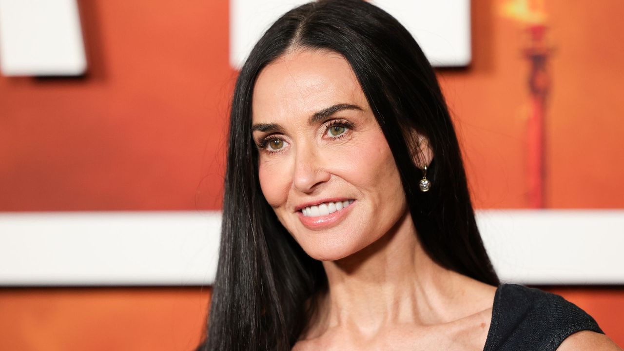 a headshot of demi moore