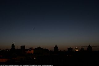 Venus and Mercury Sparkle Over Rome in New Photo