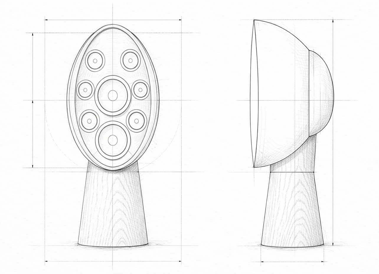 A drawing of the Jovian speaker