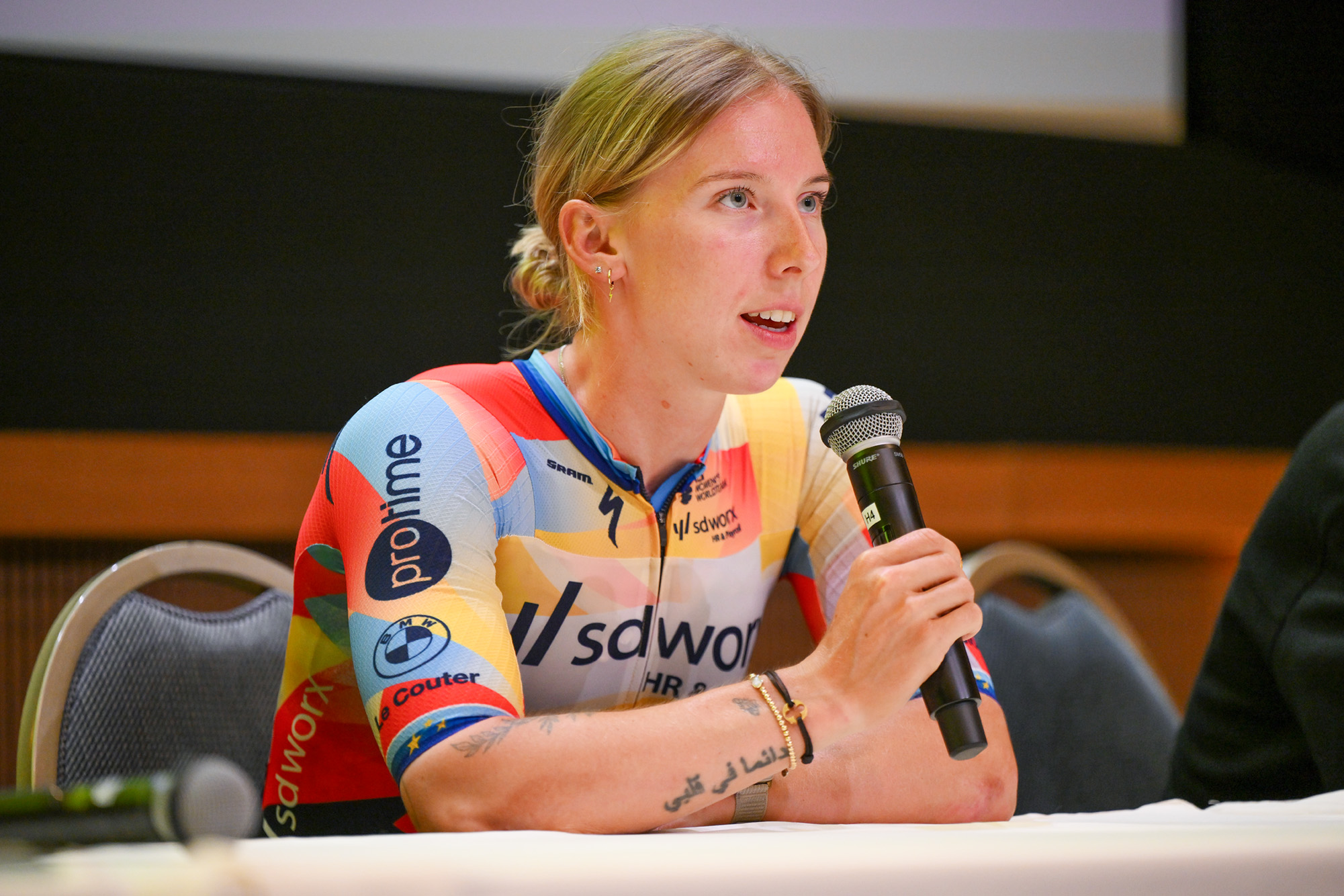 Lorena Wiebes of SD Worx - Protime meets the press prior to the Tour de France Femmes 2026