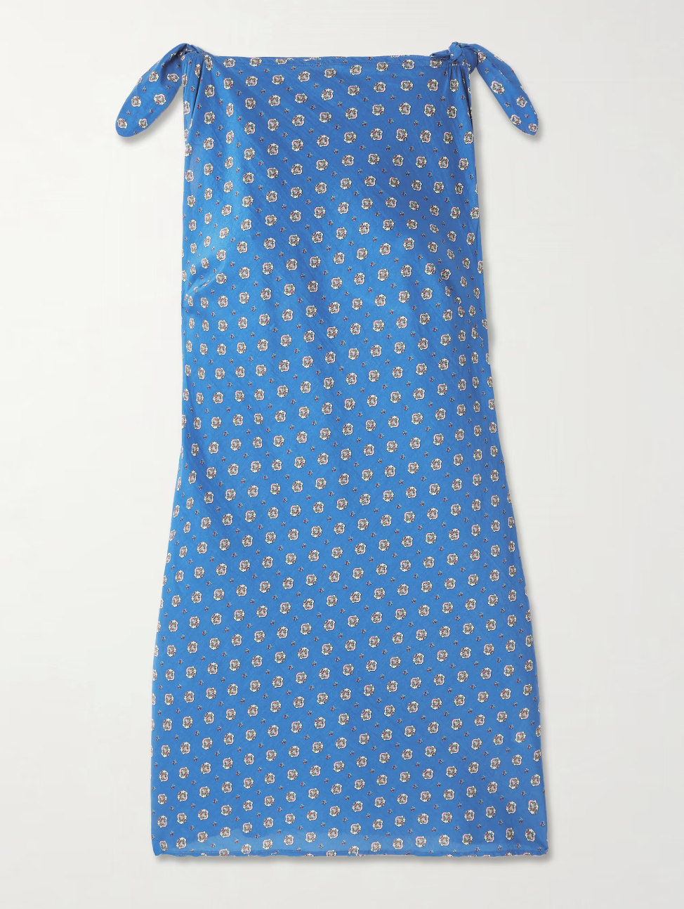 D&amp;Ocirc;EN, Maltina tie-detailed printed cotton and silk-blend mini dress