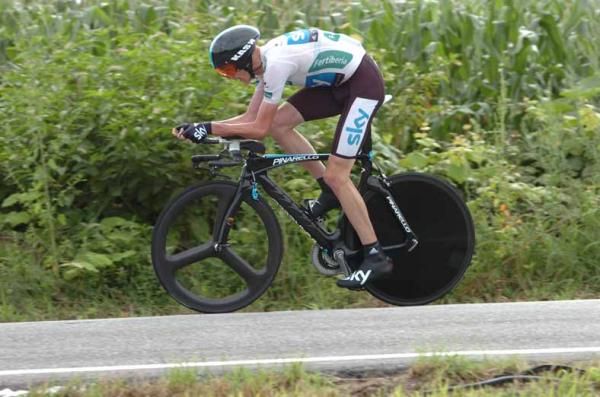 Chris Froome (Sky) was third on the stage
