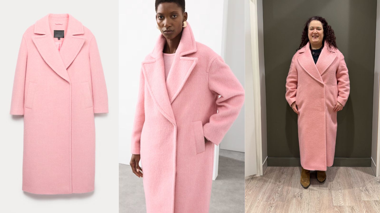 still life, model shot and Rivkie Baum in M&amp;amp;S coat