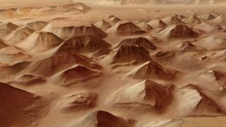 stretches of sand dunes