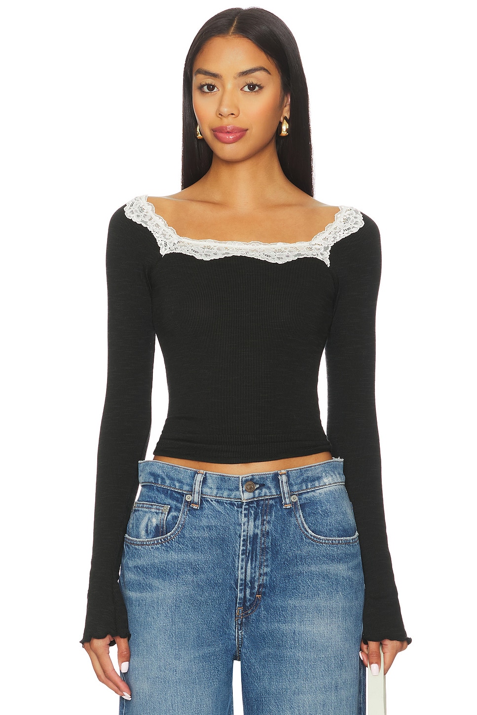 X Intimately Oh My Darling Long Sleeve in Black Combo