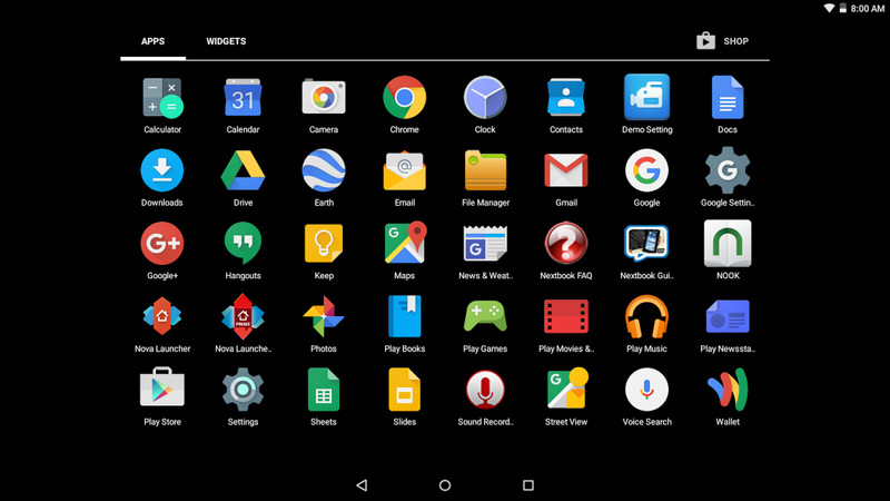 Nextbook Ares App Drawer