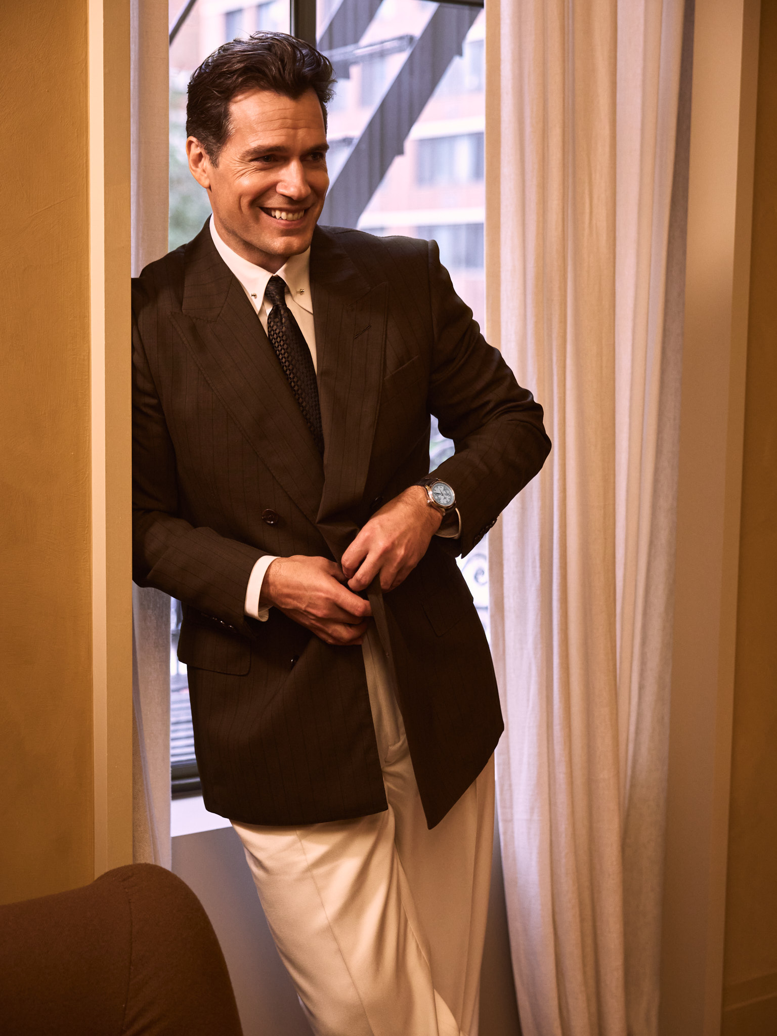 Henry Cavill celebrating the launch of the Longines Master Collection at Quarters in NYC.