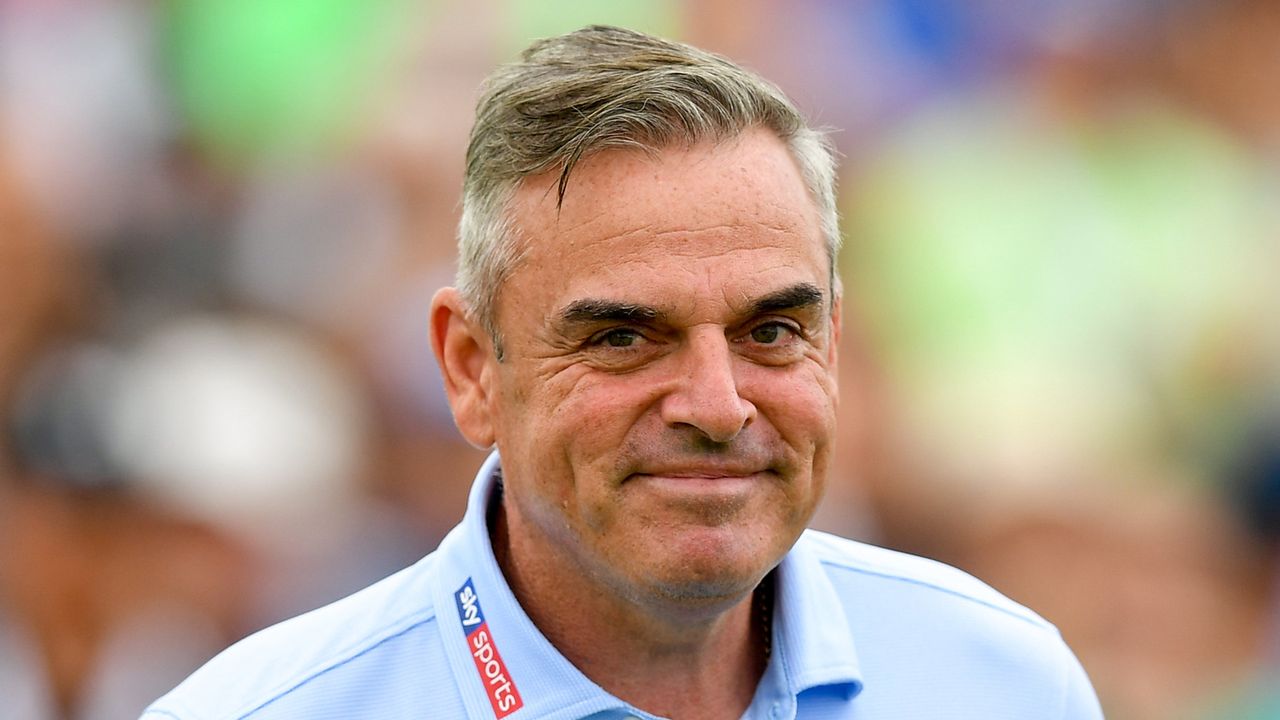 A close-up shot of Sky Sports and the Golf Channel analyst Paul McGinley smiling