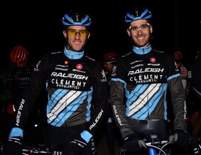 Raleigh Clement duo Ben Berden and Jamey Driscoll at the start