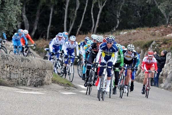 The riders chased from behind.