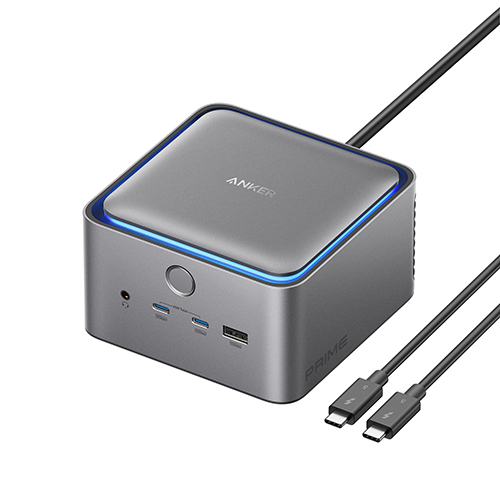 The Anker Prime TB5 with charging cable. 
