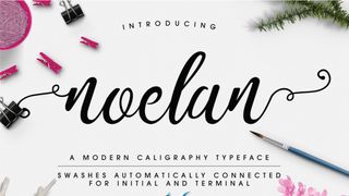 Free script fonts: sample of Noelan