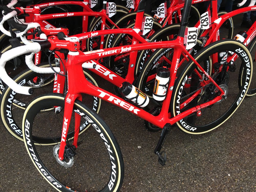 Most of the Trek-Segafredo team opted for disc brakes
