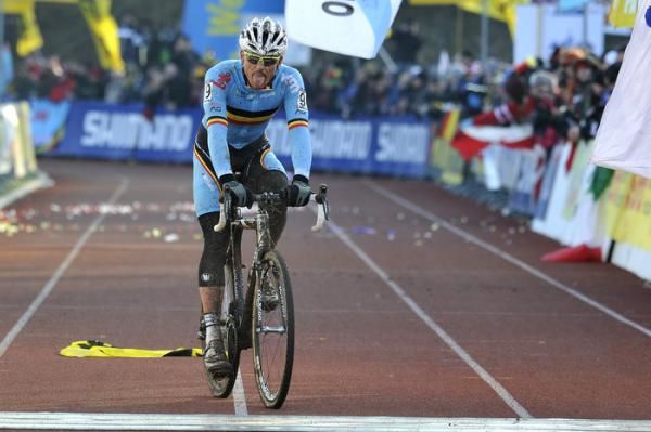 Sven Nys (Belgium) was left with his tongue hanging out after a strong second place ride.