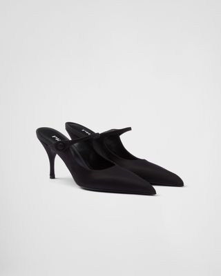 prada, Satin High Heeled Mules