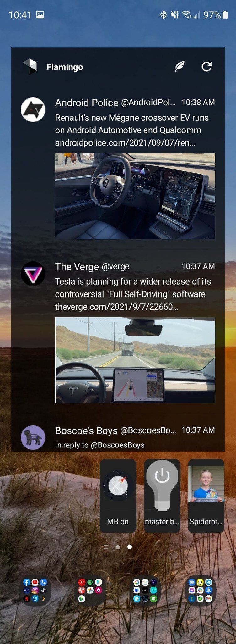 Samsung Galaxy Z Fold 3 Layout Mirror Screenshot