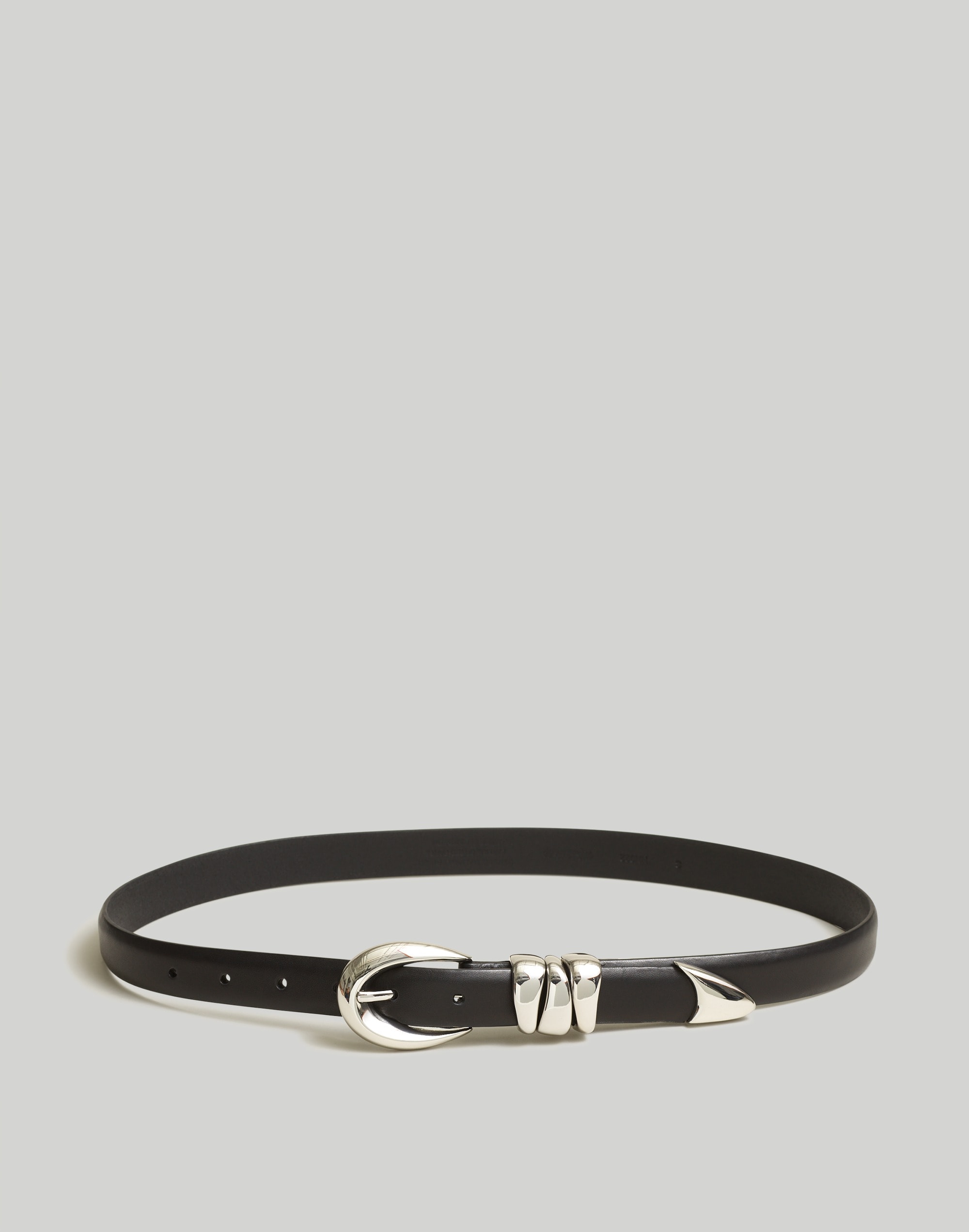 Chunky Metal Leather Belt