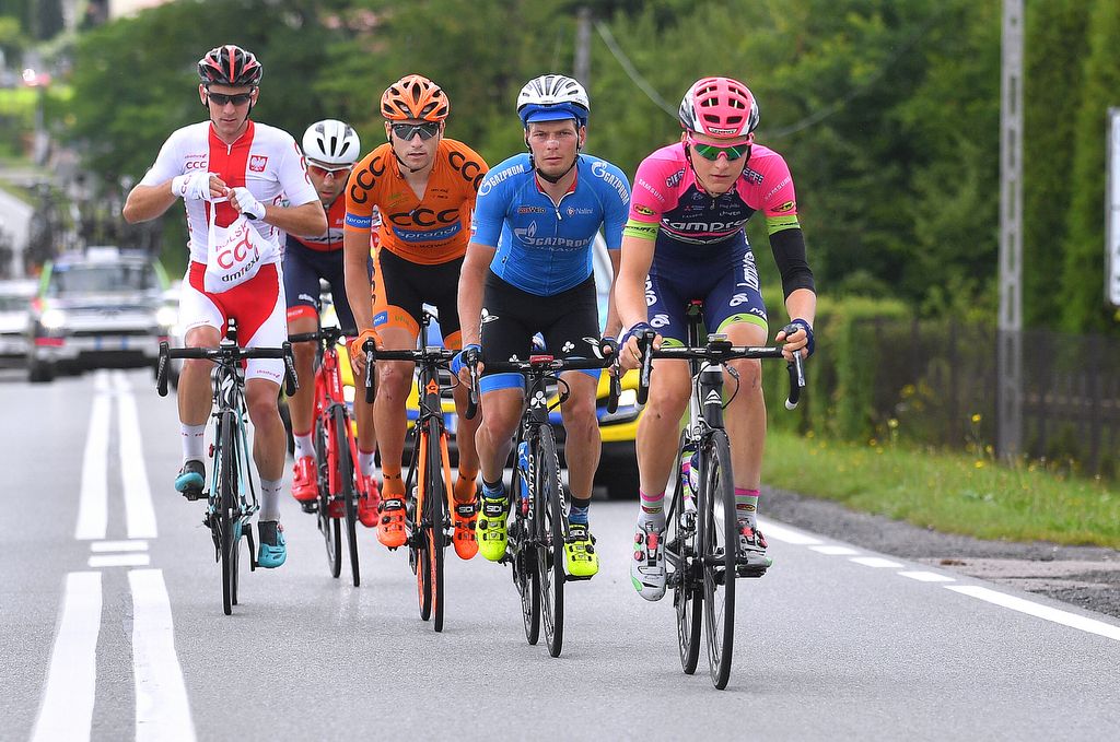 Matej Mohoric (Lampre - Merida) leading the breakaway